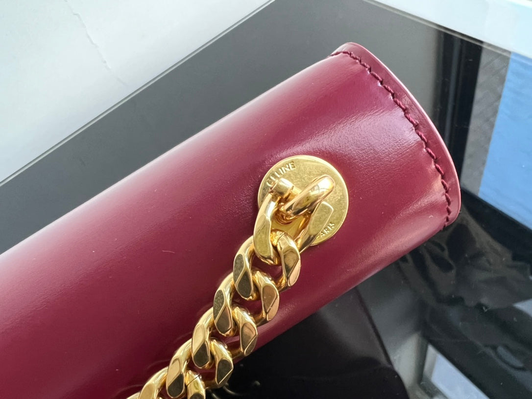BESACE TRIPHOME 24 RUAmelia RED GLOSSY CALFSKIN Amelia
