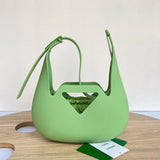 SHOULDER BAG 27 IN FEIJOA GREEN RUAmeliaER AND NYLON FABRIC