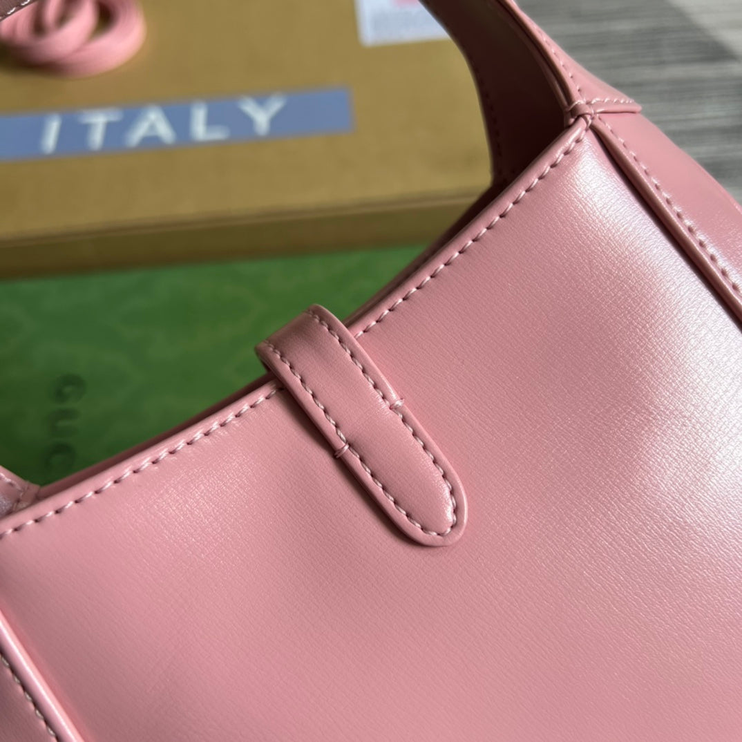 GG JACKIE MINI 19 SHOULDER BAG IN PINK PATEL CALFSKIN Amelia
