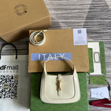 GG JACKIE MINI 19 SHOULDER BAG IN WHITE CALFSKIN Amelia Amelia