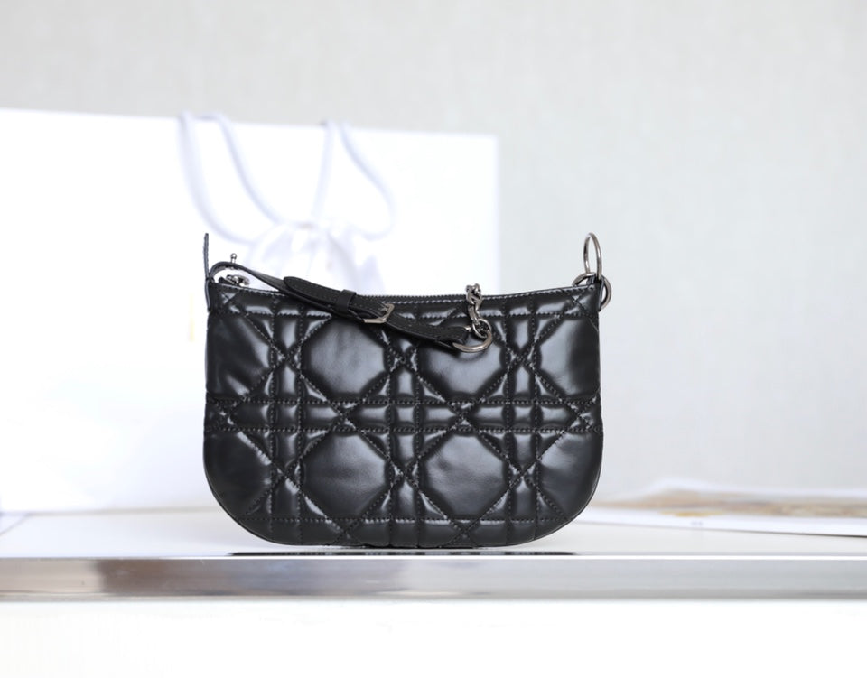 MINI CARO BAG 25 IN BLACK LAMBSKIN Amelia