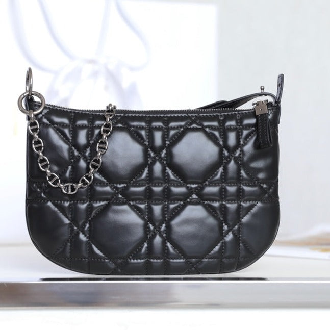 MINI CARO BAG 25 IN BLACK LAMBSKIN Amelia