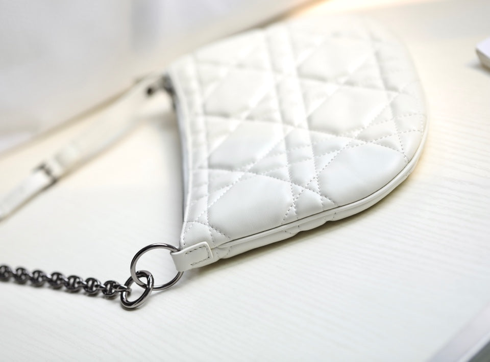 MINI CARO BAG 25 IN WHITE LAMBSKIN Amelia