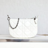 MINI CARO BAG 25 IN WHITE LAMBSKIN Amelia
