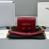 CUIR TRIPHOME 11 CHERRY RED CALFSKIN Amelia Amelia