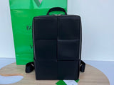 WOVEN BACKPACK 34 IN BLACK LAMBSKIN Amelia