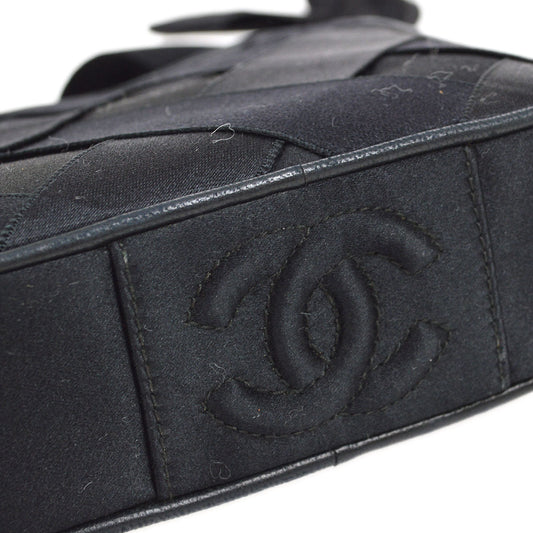 CHANEL 1991-1994 Camera Bag Mini Black satin