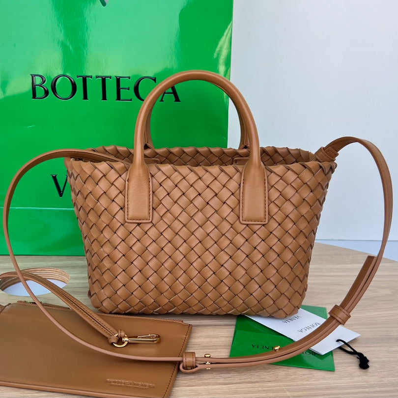 MINI CABAT 20 IN BRONZE BROWN LAMBSKIN Amelia