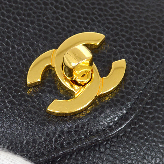 CHANEL 1991-1994 Triple CC Belt Bag Black Caviar #75