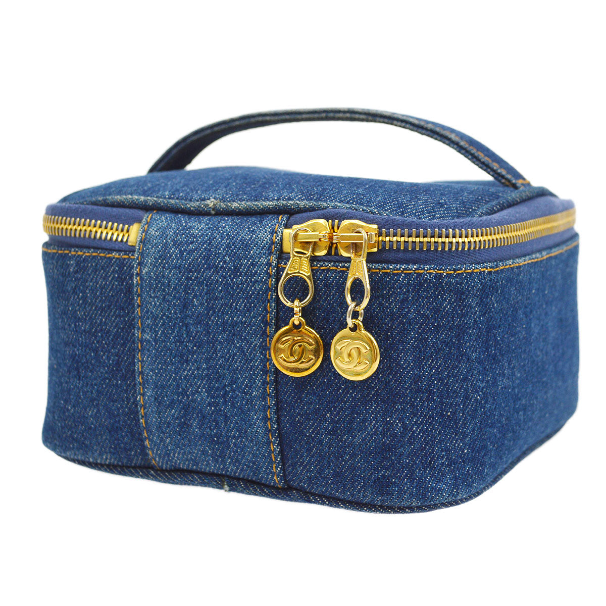 CHANEL 1997 timeless Vanity Handbag Denim 75985