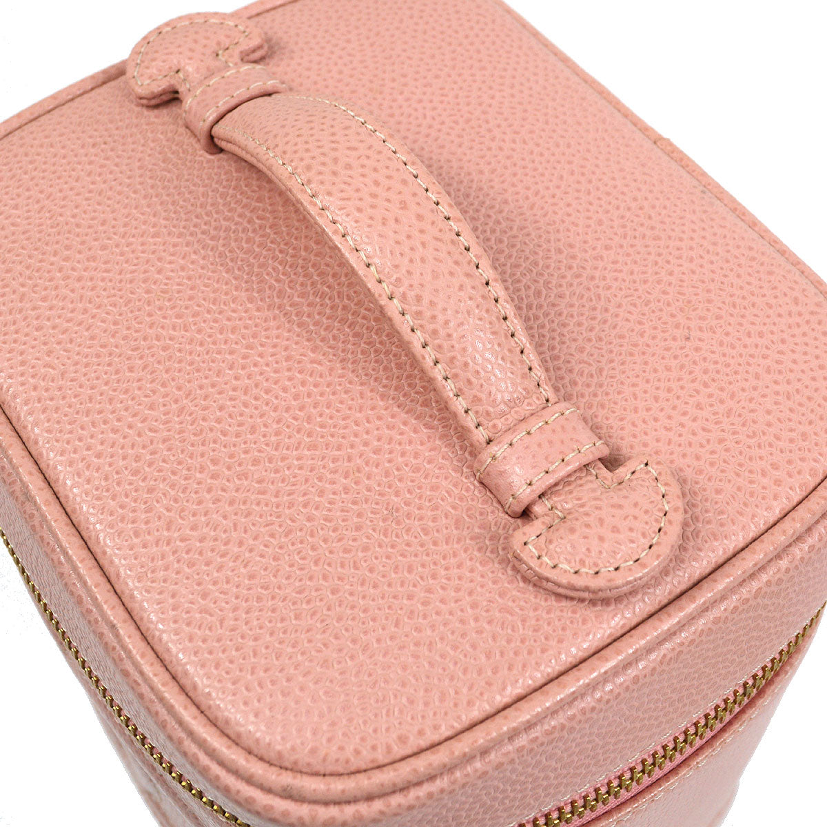 CHANEL 2003-2004 Timeless Vanity Handbag Pink Caviar AK36830k