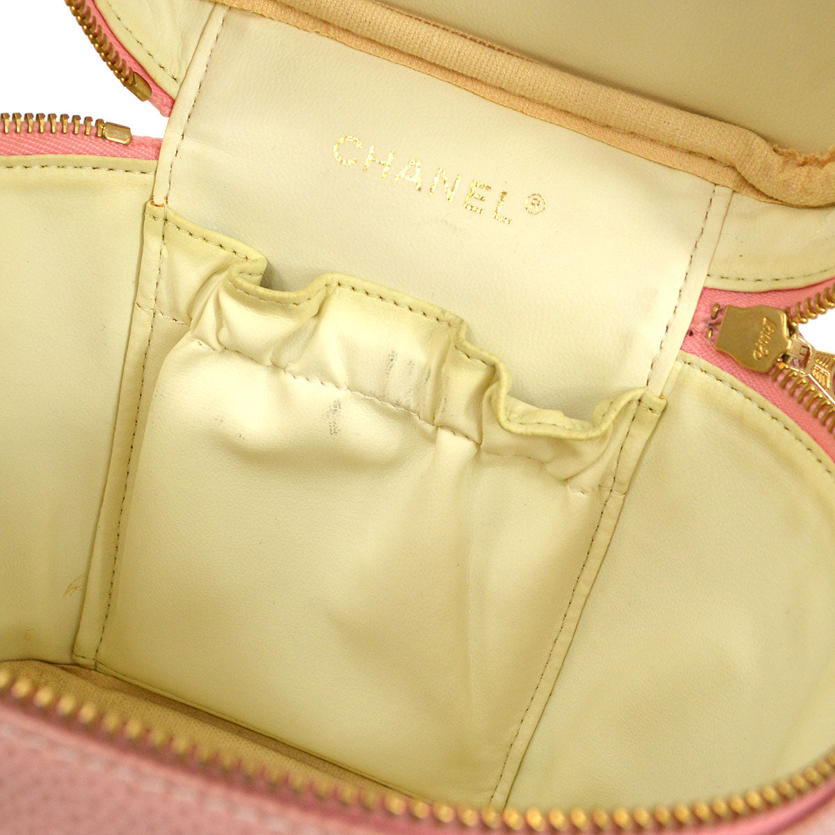CHANEL 2003-2004 Timeless Vanity Handbag Pink Caviar AK36830k