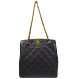 CHANEL 1991-1994 Big CC Chain Tote Bag Black Caviar 45123