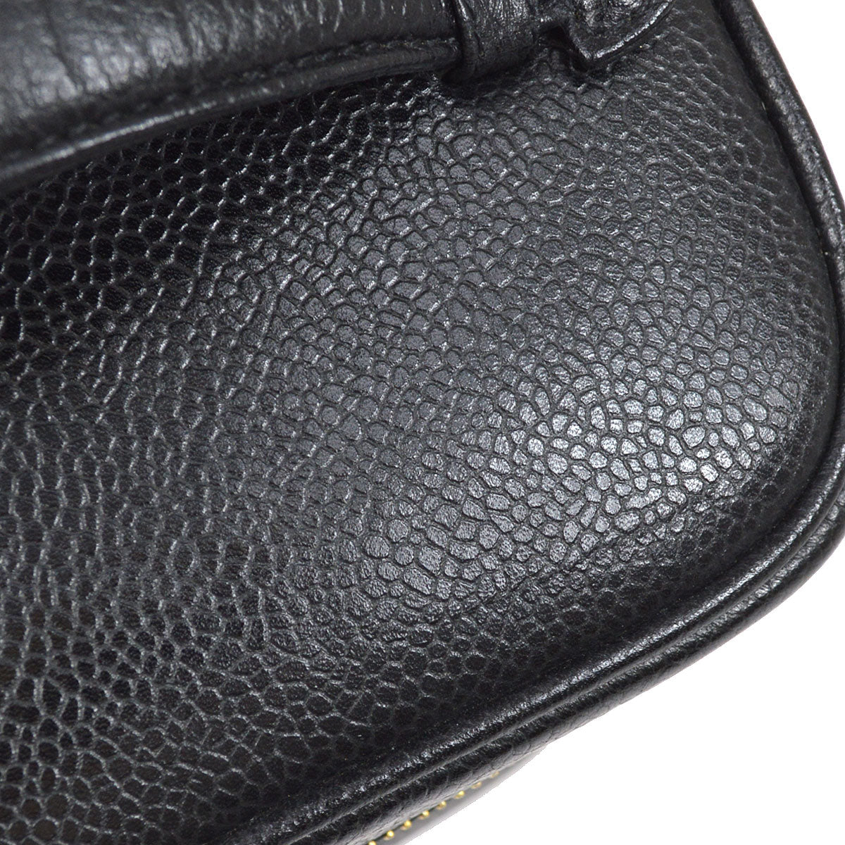 CHANEL 1994-1996 Timeless Vanity Handbag Black Caviar AK38321f