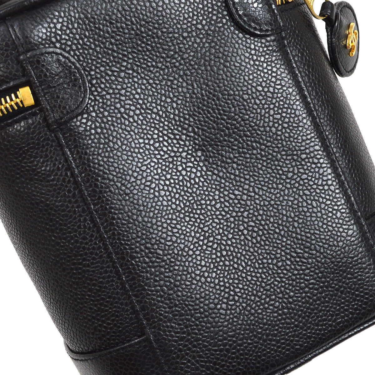 CHANEL 1994-1996 Timeless Vanity Handbag Black Caviar AK38321f