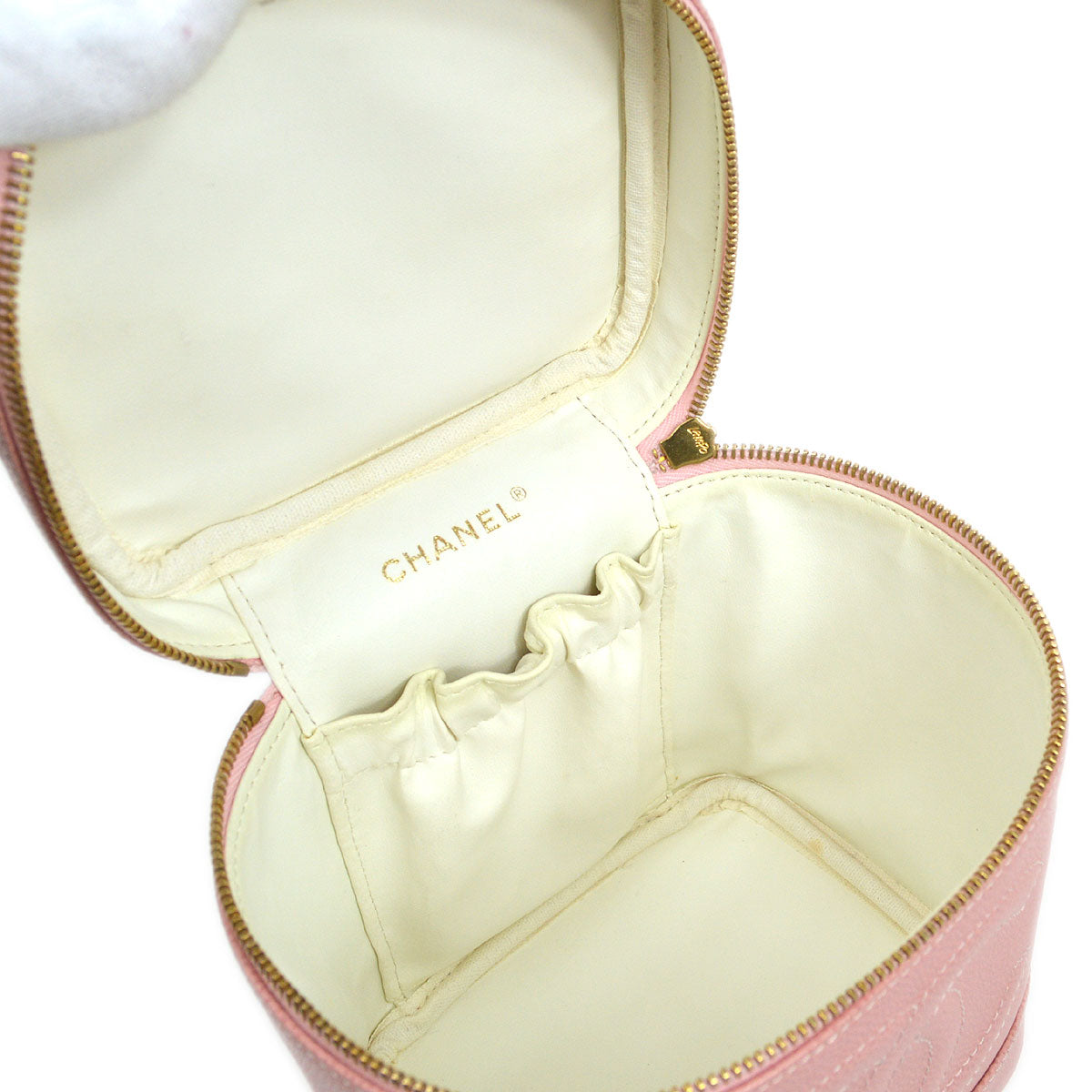 CHANEL 2003-2004 Timeless Vanity Handbag Pink Caviar 54933