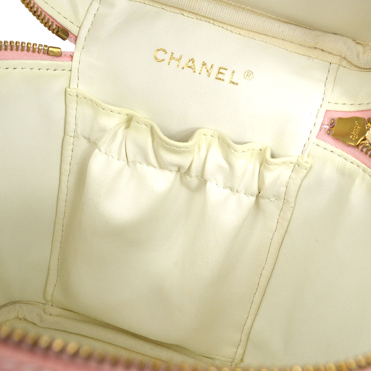 CHANEL 2003-2004 Timeless Vanity Handbag Pink Caviar 54933
