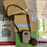 MINI BAG 17 IN BROWN CALFSKIN AND BEIGE CANVAS Amelia Amelia