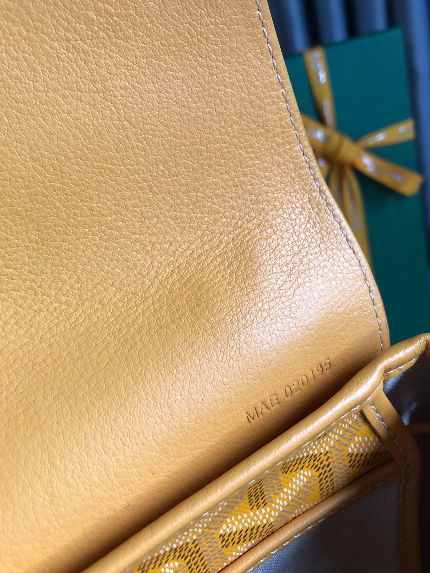 ALPIN MINI BACKPACK 21 IN YELLOW LAMBSKIN AND GOYARDINE CANVAS Amelia Bags