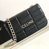 MONOCHROME 24 QUILTED BLACK LAMBSKIN CHAIN SHOUDER BAG Amelia