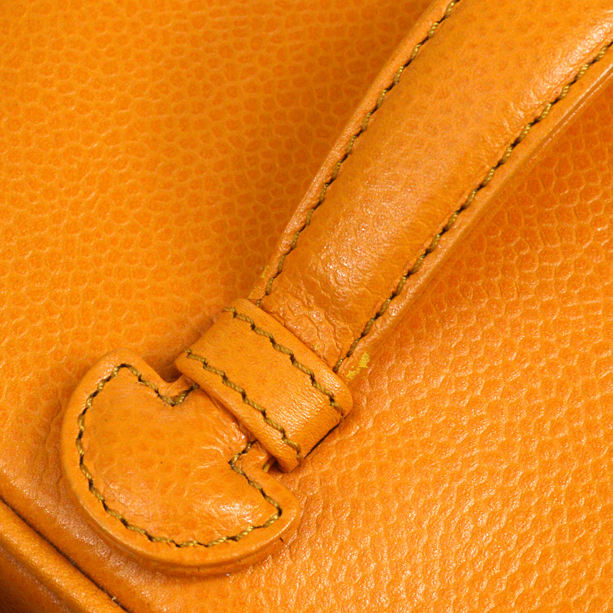 CHANEL 1997-1999 Timeless Vanity Handbag Orange Caviar 24780
