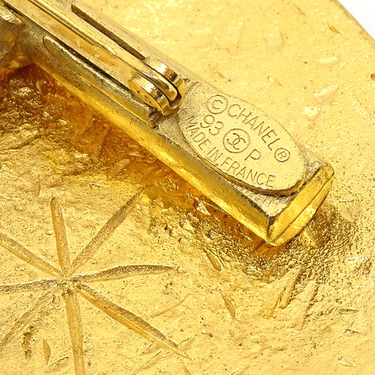 CHANEL 1993 Arrow Heart Brooch Pin Gold 16463