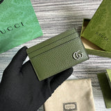 MARMONT CARD HOLDER 11 IN ARMY GREEN LAMBSKIN Amelia Amelia