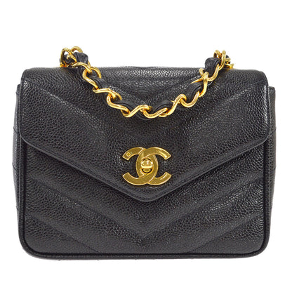 CHANEL 1994-1996 Mini Chevron Letter Flap