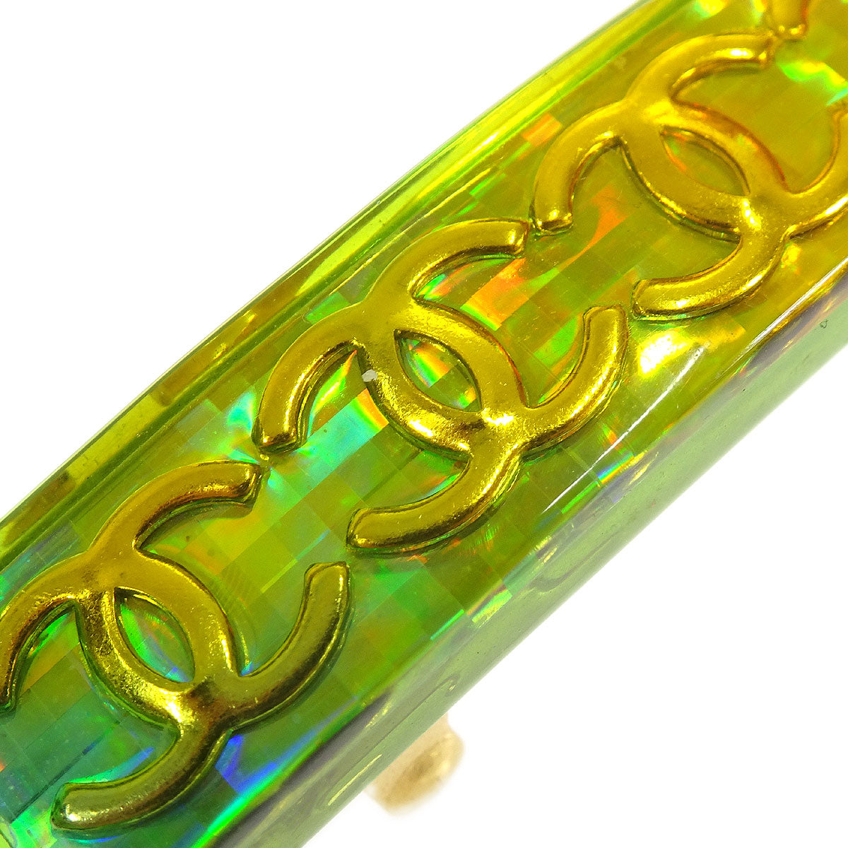 CHANEL 1997 Rainbow Lucite Hair Clip Barrette 46476