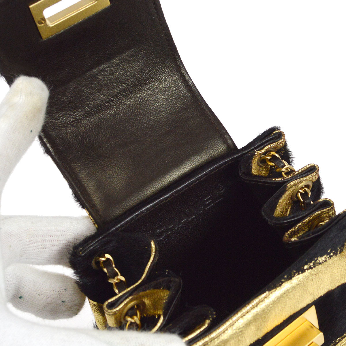 CHANEL 2000-2001 micro mademoiselle lock handbag 46540