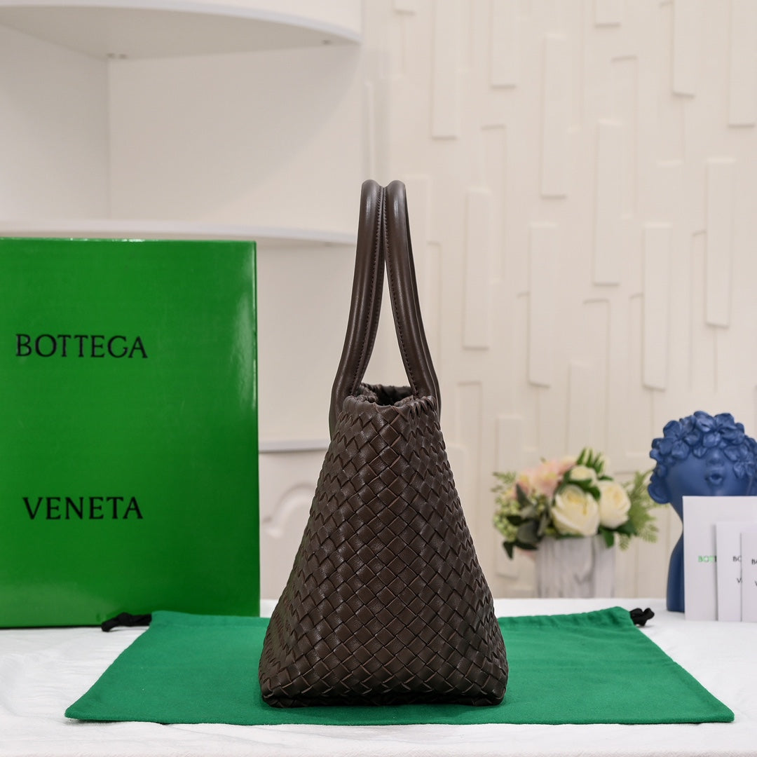 Large Cabat 45cm Chocolate Lambskin Ghw Amelia