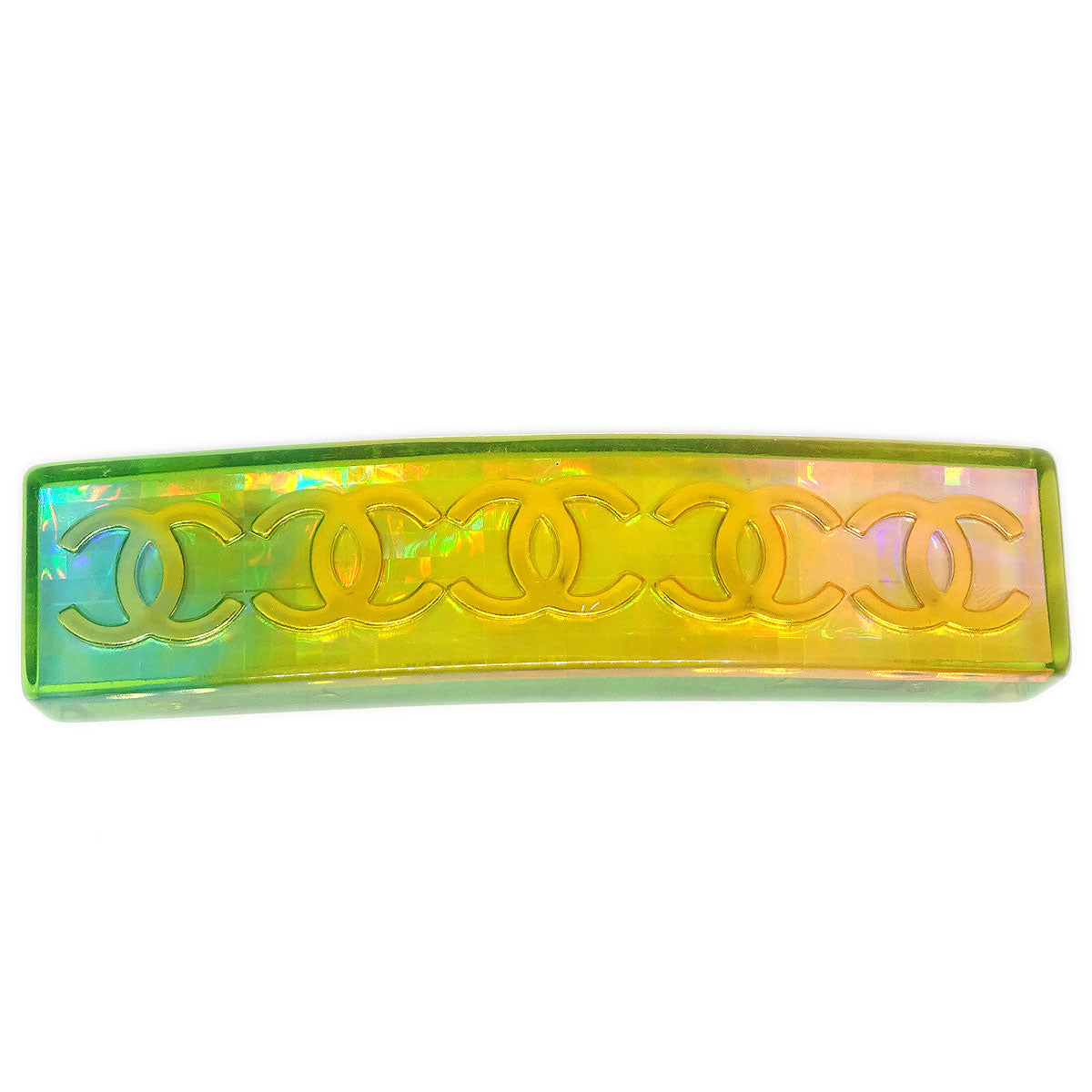 CHANEL 1997 Rainbow Lucite Hair Clip Barrette 61 56450