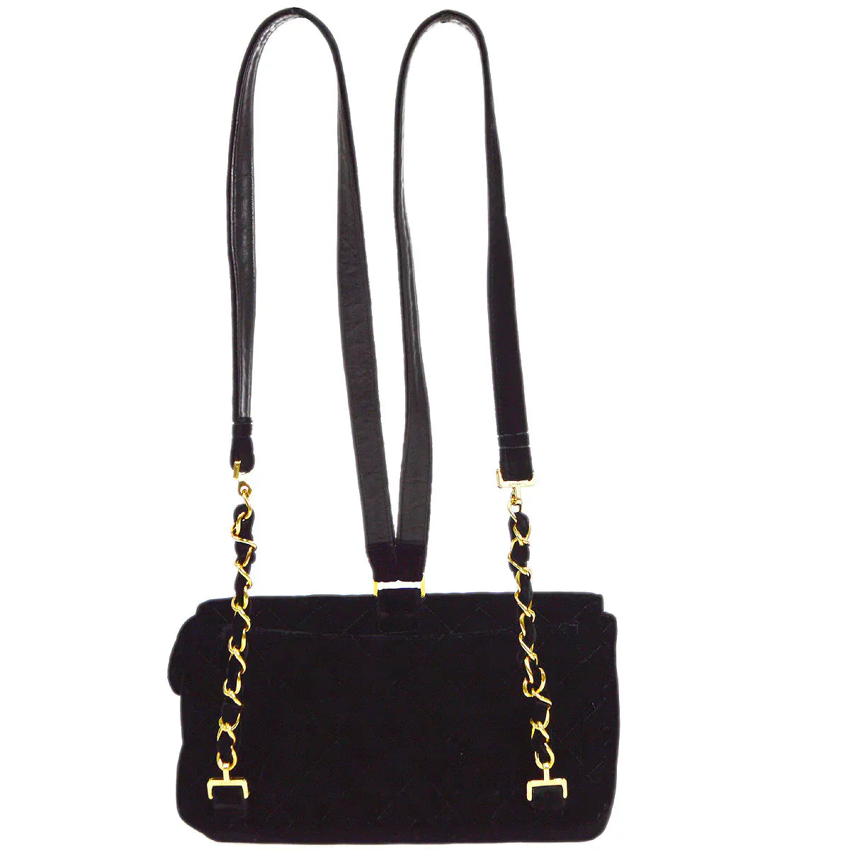 CHANEL Classic Flap Backpack Black Velvet 25502