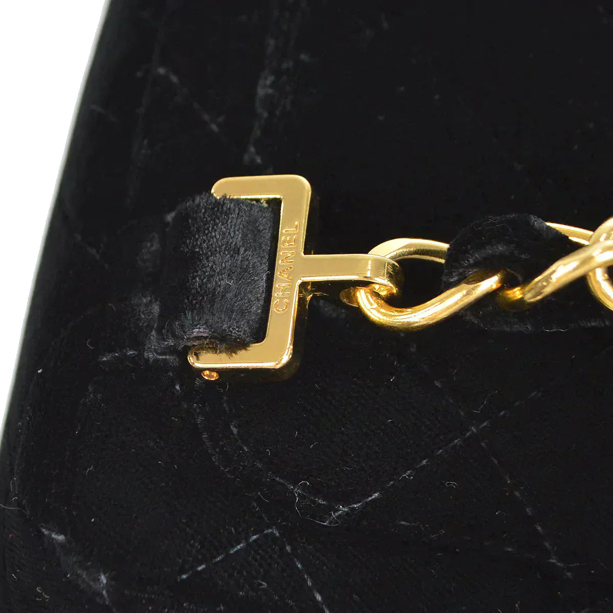 CHANEL Classic Flap Backpack Black Velvet 25502