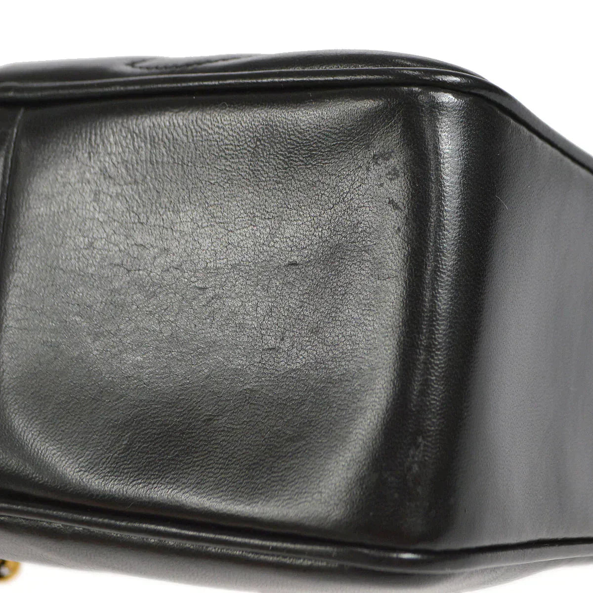 CHANEL 1994-1996 Triple CC Camera Bag Mini Black Lambskin 46417