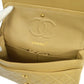 CHANEL 1989-1991 Classic Double Flap Small Beige Lambskin