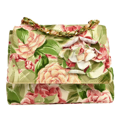 CHANEL 1997-1999 Camellia Flap Shoulder Bag