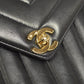 CHANEL 1991-1994 Vertical Chevron Letter Flap Bag Small