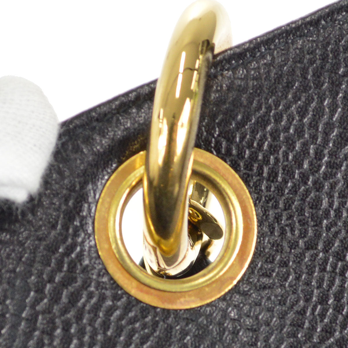 CHANEL 1994-1996 Chain Tote Bag Black Caviar 17142