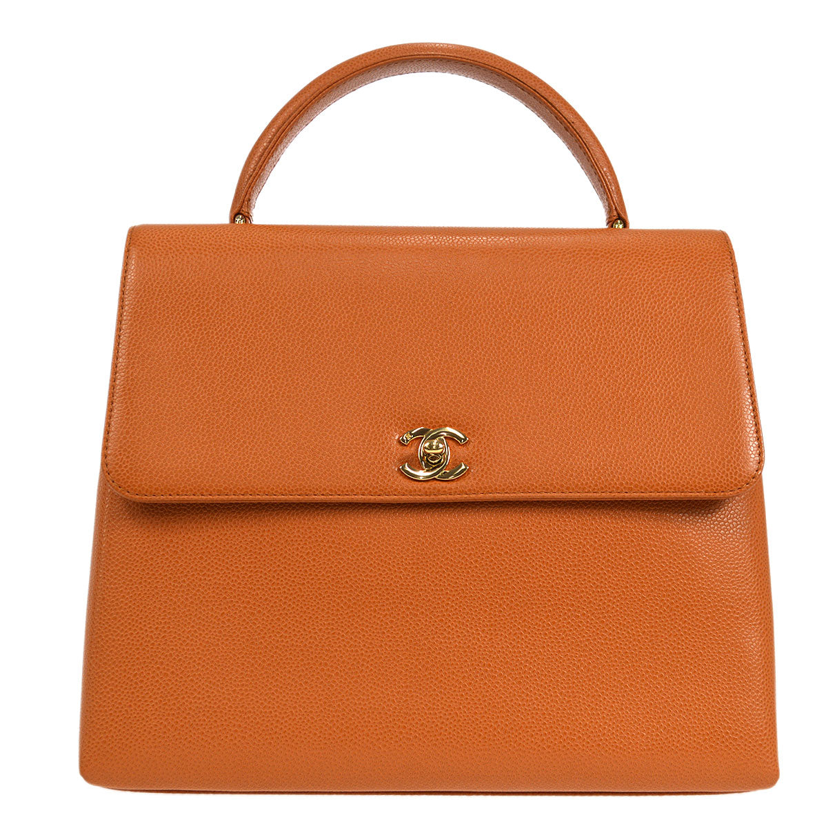CHANEL 1997-1999 Kelly 30 Orange Caviar 17304