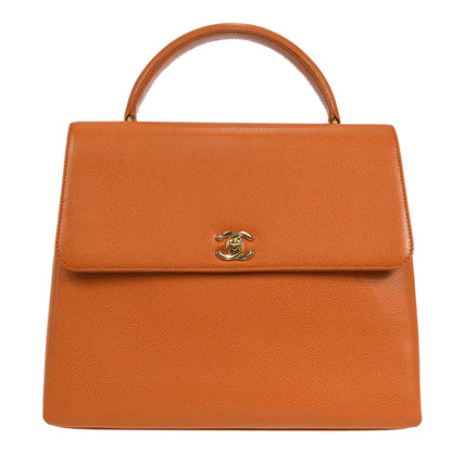 CHANEL 1997-1999 Kelly 30 Orange Caviar 17304