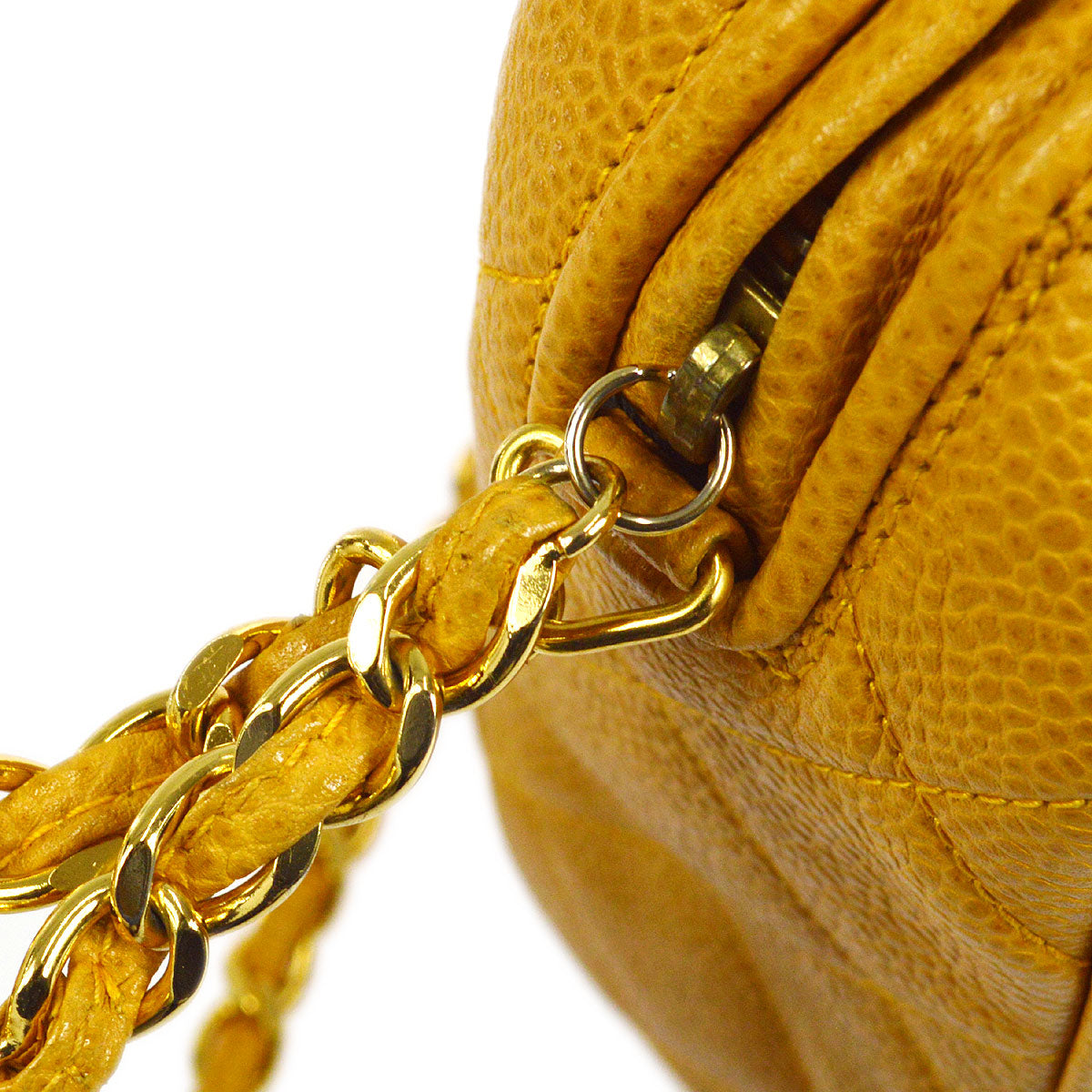 CHANEL Pocket Camera Bag Small Beige Caviar 17225