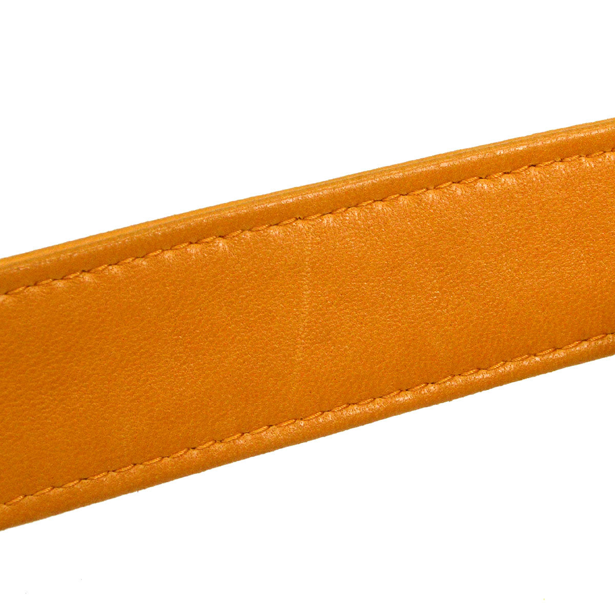 CHANEL 1997-1999 Flap Handbag Mini SHW Orange Lambskin 26317