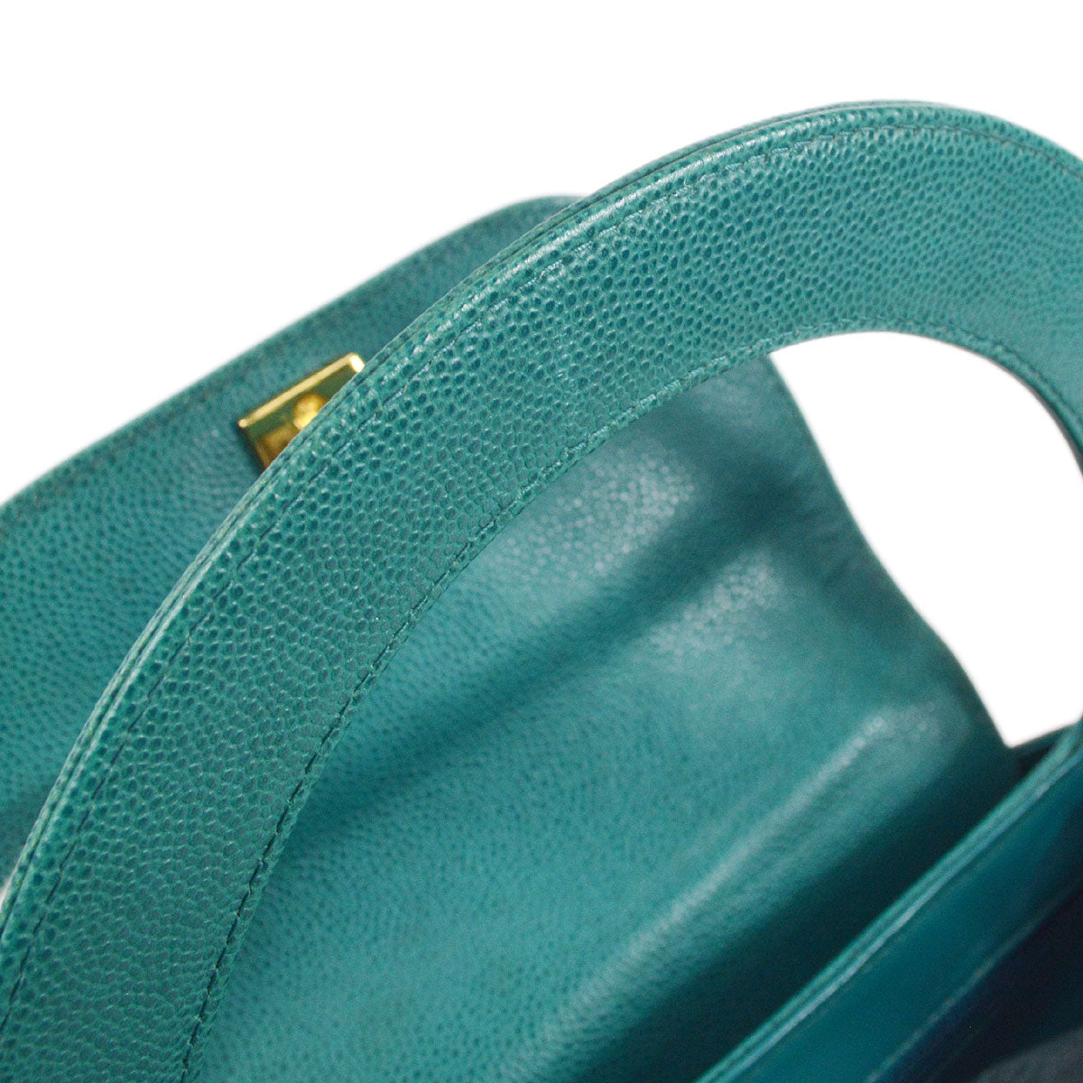 CHANEL 1998 Handbag Blue Caviar Medium 18059