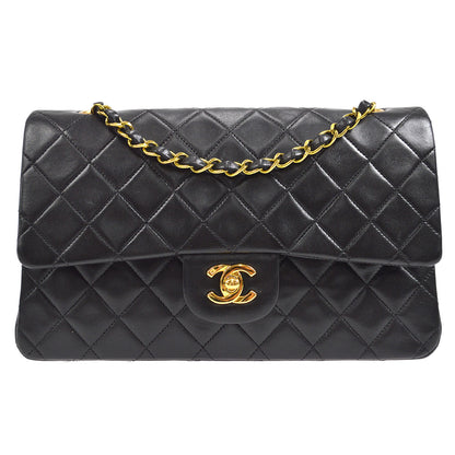 CHANEL 1994-1996 Classic Double Flap Medium Black Lambskin
