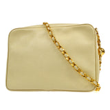 CHANEL 1994-1996 Triple CC Camera Bag Small Ivory Caviar