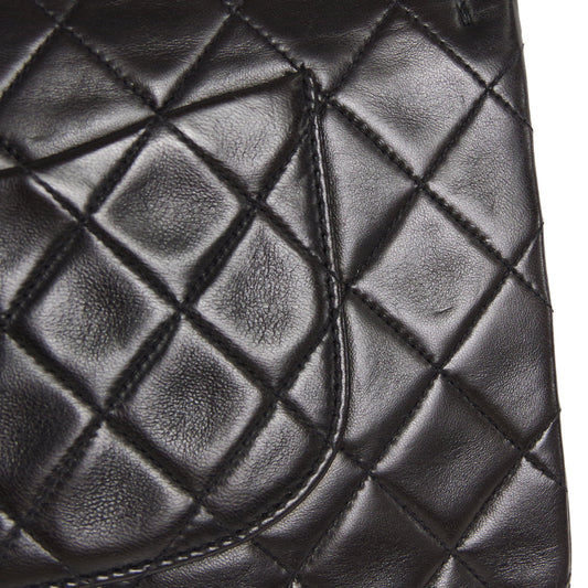 CHANEL 1991-1994 Classic Double Flap Medium Black Lambskin