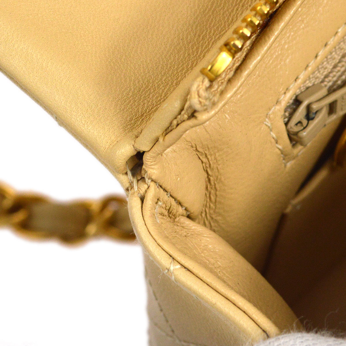 CHANEL Classic Flap Backpack Beige Lambskin 18066