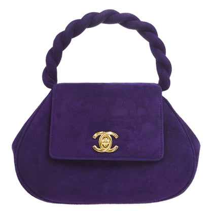 CHANEL * 1996-1997 Handbag Purple Suede