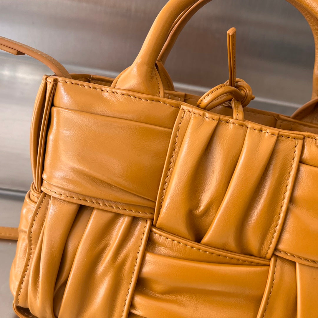 CANDY ARCO TOTE 20 IN RAW SIENNA SOFT LAMBSKIN Amelia Amelia